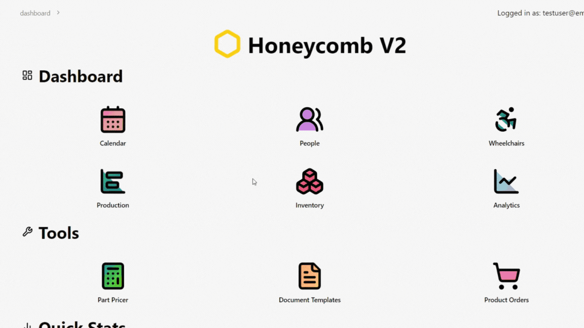 Honeycomb screenshot