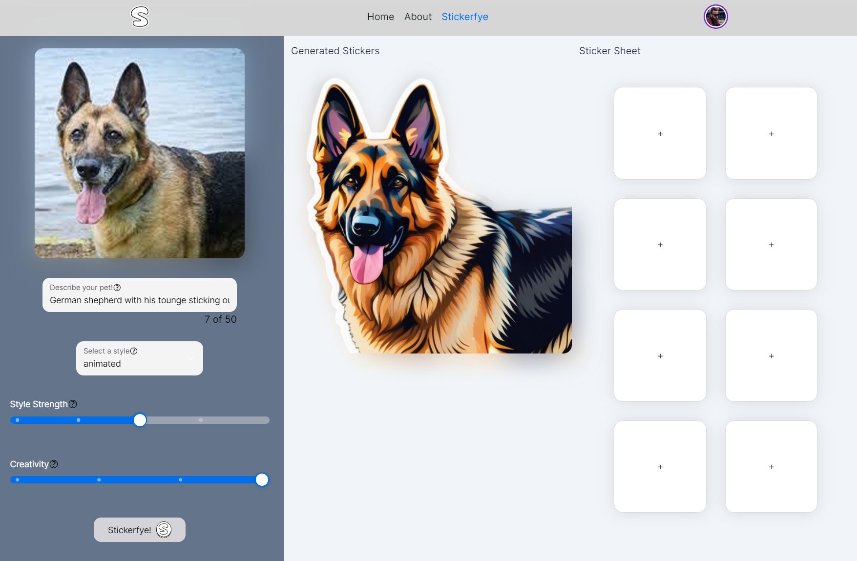 Stickerfye screenshot